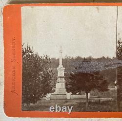 Rare! CIVIL War Union Orange Twp. Mass. Soldiers' Monument Stereoview Photo 1871