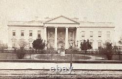 Rare! CIVIL War Union President Lincoln's White House Stereo Photo 1861
