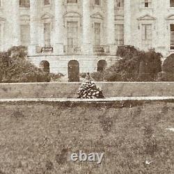 Rare! CIVIL War Union President Lincoln's White House Stereo Photo 1862