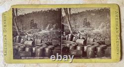 Rare! CIVIL War Union Story Farm Oil Field 1864 Stereoview Photo