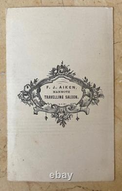 Rare! CIVIL War Union Traveling Photographer F. J. Aiken CDV Photo 1864
