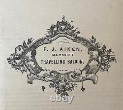 Rare! CIVIL War Union Traveling Photographer F. J. Aiken CDV Photo 1864