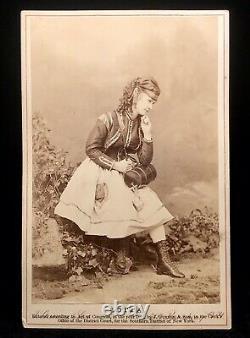 Rare Cabinet Photo Lotta Crabtree As A CIVIL War Vivandiere By Gurney & Son