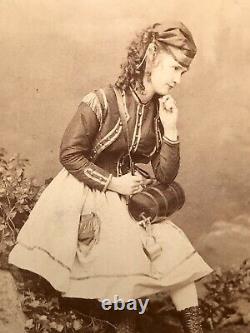 Rare Cabinet Photo Lotta Crabtree As A CIVIL War Vivandiere By Gurney & Son