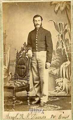 Rare Civil War Id'd Indiana CDV with ink name- 50th Indiana Infantry Union soldier