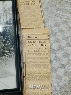 Rare Civil War Veteran & GAR Commander Ephemera Grouping George F. Stuart
