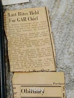 Rare Civil War Veteran & GAR Commander Ephemera Grouping George F. Stuart