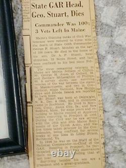 Rare Civil War Veteran & GAR Commander Ephemera Grouping George F. Stuart