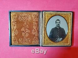 Rare Clear 6th Plate Civil War Soldier Ambrotype
