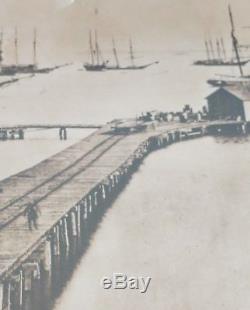 Rare Mathew Brady Photo CIVIL War Wharf At City Point Explosion Original