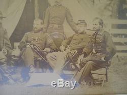 Rare Original 1864 Civil War Photograph MAJ. GEN. SHERIDAN'S CAVALRY STAFF