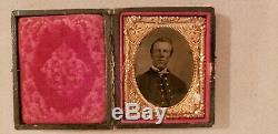 Rare Original CIVIL War 9th Plate Tintype Of Soldier With Nice Buttons