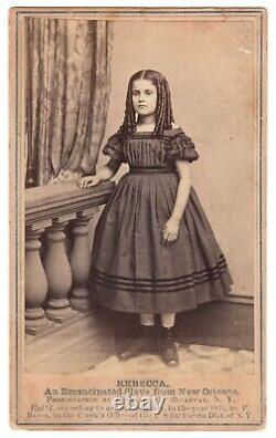 Rare & Original Civil War 1863 CDV Photograph of Young Emancipated Slave Girl