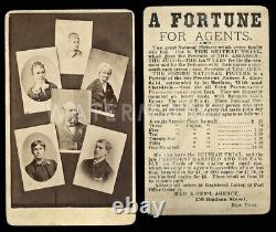 Rare Political CDV President James Garfield & Fam Post Assassination Advertising