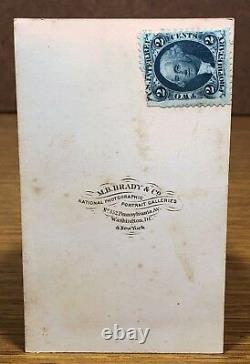 Rare Seth Kinman CDV by Brady Civil War Era Revenue Stamp Elk Horn Chair