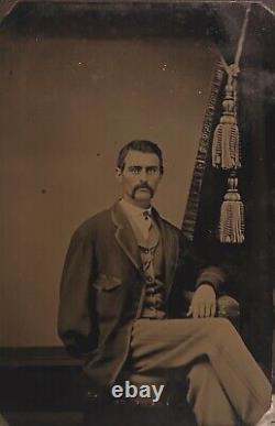 Rare Tintype of a Man Missing an Arm-Possibly Civil War Related