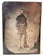 Rare U. S. Civil War, Union Army Sergeant, Pistol, Full-plate Tintype Photo, Old