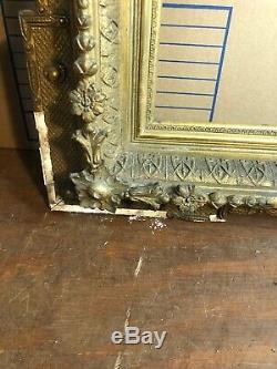 Rare Victorian Gesso Picture Frame Fits 20by 24 Painting Civil War Era