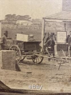 Rare Vintage Civil War era Photograph Clarksville Texas Store Tavern Saloon