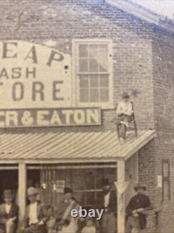 Rare Vintage Civil War era Photograph Clarksville Texas Store Tavern Saloon