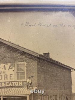 Rare Vintage Civil War era Photograph Clarksville Texas Store Tavern Saloon