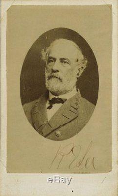 Robert E. Lee CDV Photo Signed Uncommon Image Civil War General