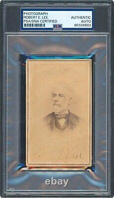Robert E. Lee Signed Brady CDV Photo Civil War General PSA DNA & Beckett COA