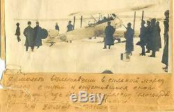 Russian Civil War Red Air Force Airplane Wayward Real Photo 1920 Perm Signed