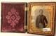 Scarce Civil War 6th Plate Tintype Civil War Soldier In Gutta-percha Hinged Case
