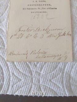 SIGNED Civil War SOLDIER CDV- FOSTER DICKINSON 5TH REGIMENT NY CAVALRY TAX STAMP