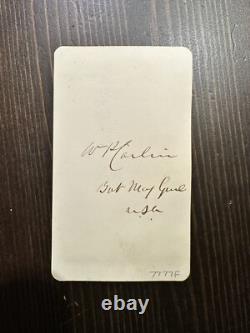 SIGNED & Unpublished CDV Civil War Union General William P Carlin 1860s Soldier