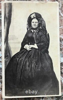 Scarce Mary Todd Lincoln Photograph Antique Civil War Era Mourning Frame Diatite