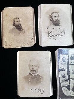 Set Of 5 Original Civil War Confederate Generals Carte De Visites Lot 1