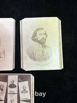 Set Of 5 Original Civil War Confederate Generals Carte De Visites Lot 1