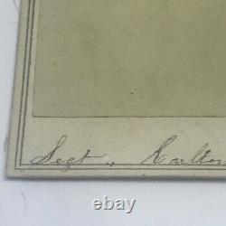 Signed Civil War CDV Captain Carlton Dryden, Poweshiek & Jackson Burlington Iowa