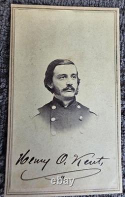 Signed Civil War Photo Col. Henry Oakes Kent CDV Lancaster NH 17th NH INF