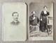 Small Lot 2 Cdv Photo Civil War Ohio Ovi Soldier & Sideshow Family 1860s 1870s