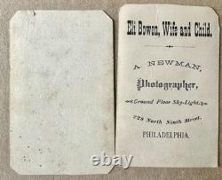 Small Lot 2 CDV Photo Civil War Ohio OVI Soldier & Sideshow Family 1860s 1870s