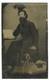 Springer Spaniel Dog Withbearded Man 1860 Civil War Overcoat Antique Photo Tintype