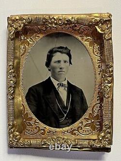 TUCKER CARLSON. Past Life Original Tintype Photo 19thC. Civil War Era