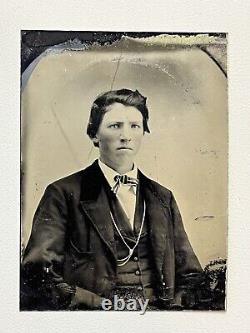 TUCKER CARLSON. Past Life Original Tintype Photo 19thC. Civil War Era
