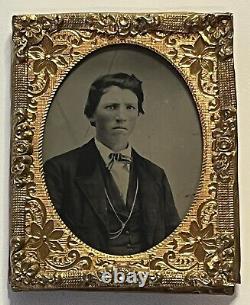 TUCKER CARLSON. Past Life Original Tintype Photo 19thC. Civil War Era