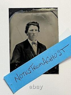 TUCKER CARLSON. Past Life Original Tintype Photo 19thC. Civil War Era