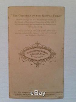 The Children of the Battlefield Civil War CDV Frank, Frederick & Alice HUMISTON