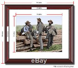 Three Confederate Prisoners Gettysburg 11x14 Framed Photo Color Civil War 01450