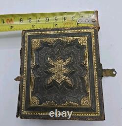 Tin Type Photo Album Civil War Era. 66 Photos 1860s Gem Miniature Bsk