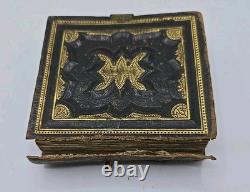 Tin Type Photo Album Civil War Era. 66 Photos 1860s Gem Miniature Bsk
