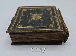 Tin Type Photo Album Civil War Era. 66 Photos 1860s Gem Miniature Bsk