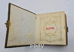 Tin Type Photo Album Civil War Era. 66 Photos 1860s Gem Miniature Bsk