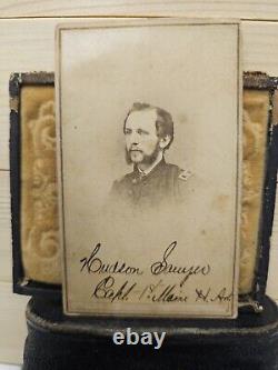 Tintype & CDV Lot Civil War Soldier ID'd Sawyer Hudson Capt 1st Maine Signed
